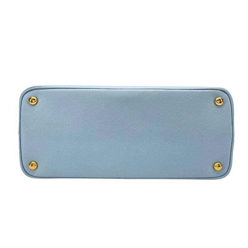 プラダ PRADA ドゥーブレ ミディアム 1BG775 ブルー サフィアーノレザー レディース ショルダーバッグ