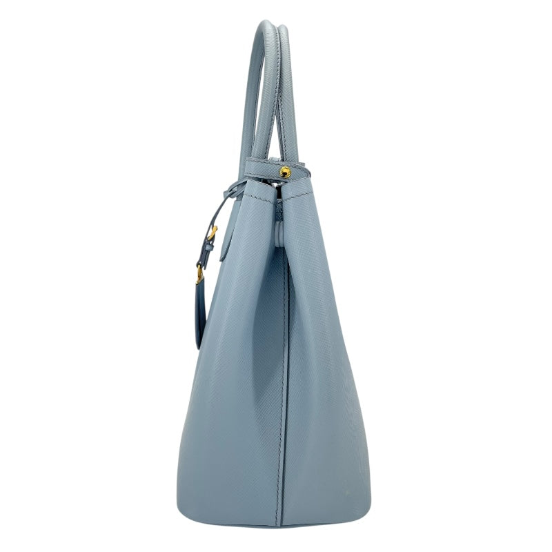 プラダ PRADA ドゥーブレ ミディアム 1BG775 ブルー サフィアーノレザー レディース ショルダーバッグ