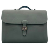エルメス HERMES サックアデベッシュ38ヴェルソ □Q刻 ブルーオラージュブルーイズミール SV金具 トゴ メンズ ビジネスバッグ