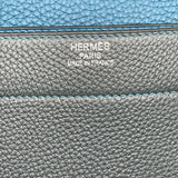 エルメス HERMES サックアデベッシュ38ヴェルソ □Q刻 ブルーオラージュブルーイズミール SV金具 トゴ メンズ ビジネスバッグ