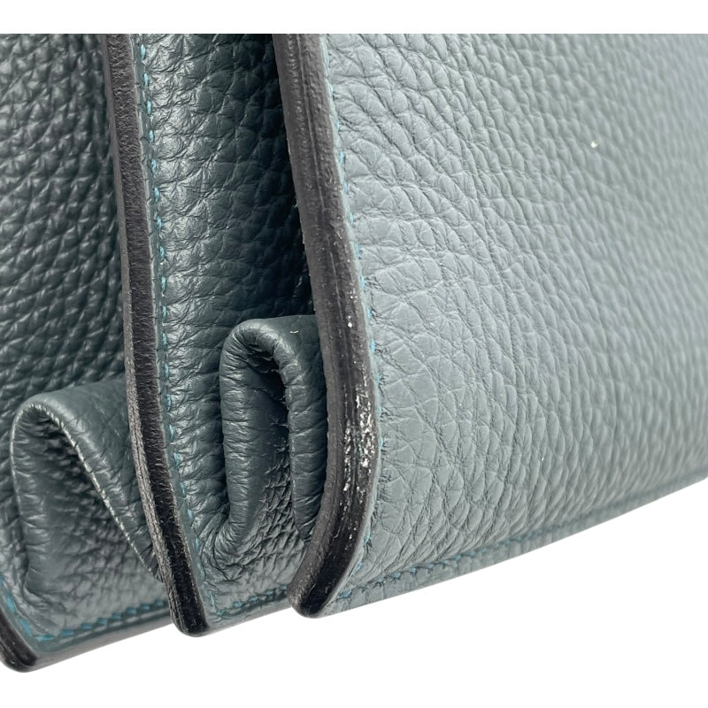 エルメス HERMES サックアデベッシュ38ヴェルソ □Q刻 ブルーオラージュブルーイズミール SV金具 トゴ メンズ ビジネスバッグ