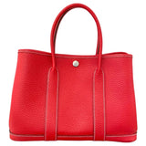 エルメス HERMES ガーデンパーティーTPM C刻 ルージュカザック カントリー レディース ハンドバッグ