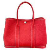 エルメス HERMES ガーデンパーティーTPM C刻 ルージュカザック カントリー レディース ハンドバッグ