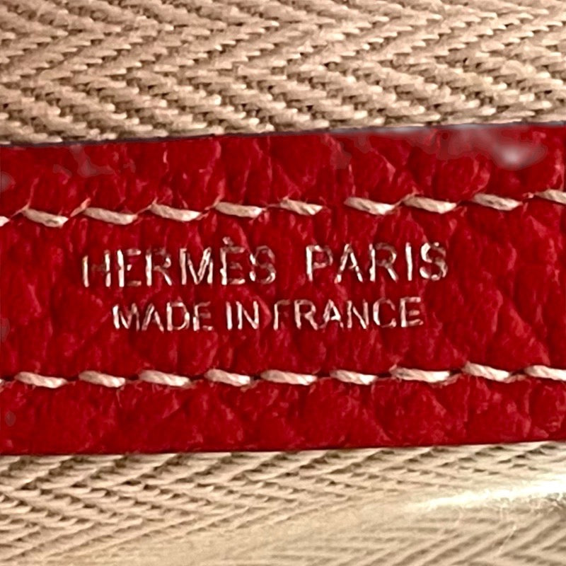 エルメス HERMES ガーデンパーティーTPM C刻 ルージュカザック カントリー レディース ハンドバッグ