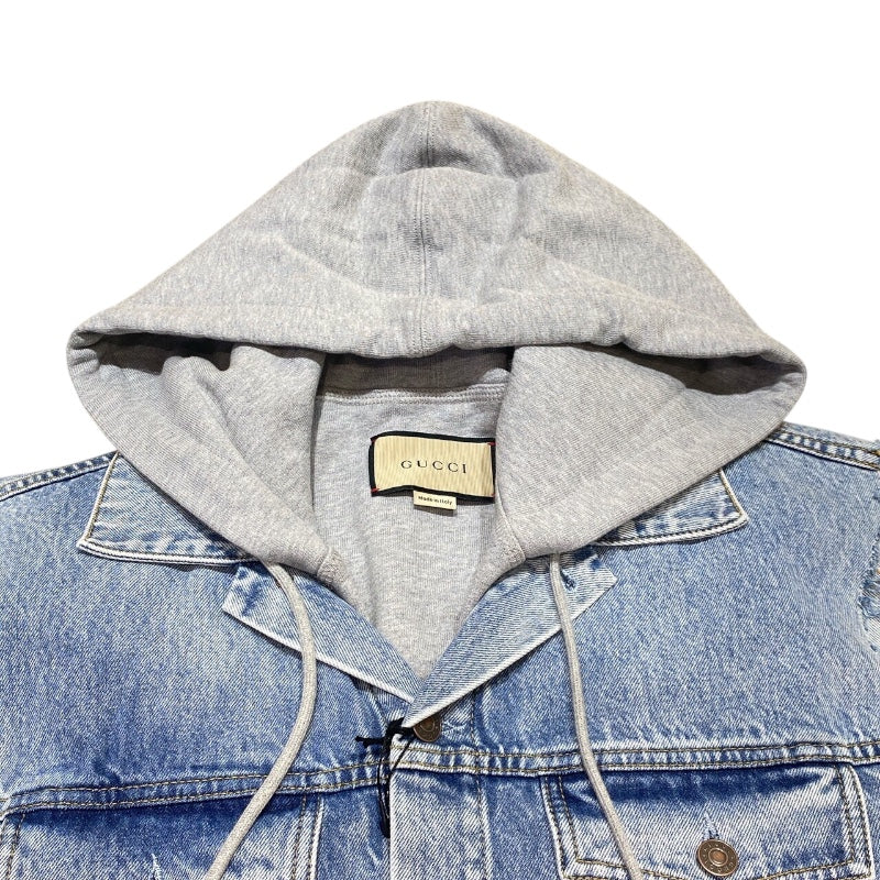 グッチ GUCCI デニムフーディベスト 697042 ブルー デニム メンズ ベスト