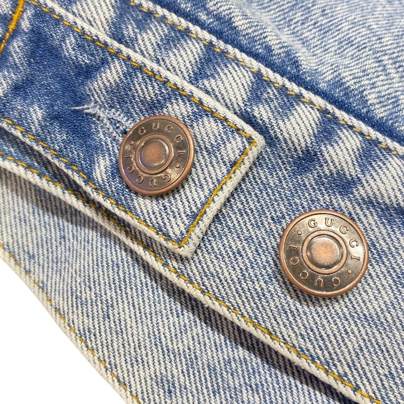 グッチ GUCCI デニムフーディベスト 697042 ブルー デニム メンズ ベスト