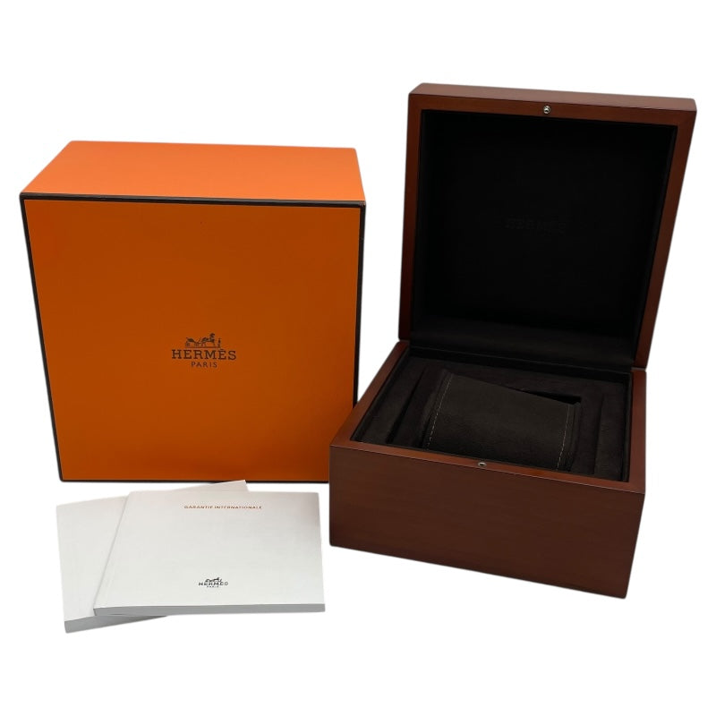 エルメス HERMES Hウォッチ HH5.841 グレー チタン/革ベルト 自動巻き メンズ 腕時計