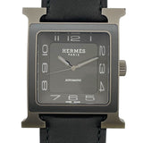 エルメス HERMES Hウォッチ HH5.841 グレー チタン/革ベルト 自動巻き メンズ 腕時計