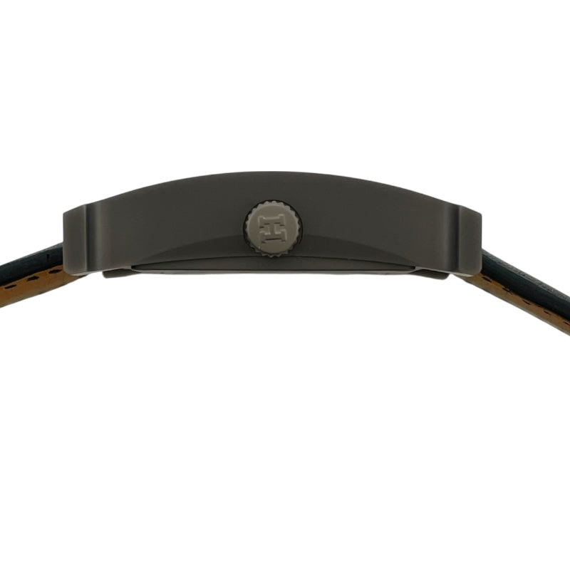 エルメス HERMES Hウォッチ HH5.841 グレー チタン/革ベルト 自動巻き メンズ 腕時計