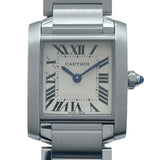 カルティエ Cartier タンクフランセーズSM W51008Q3 ホワイト SS レディース 腕時計