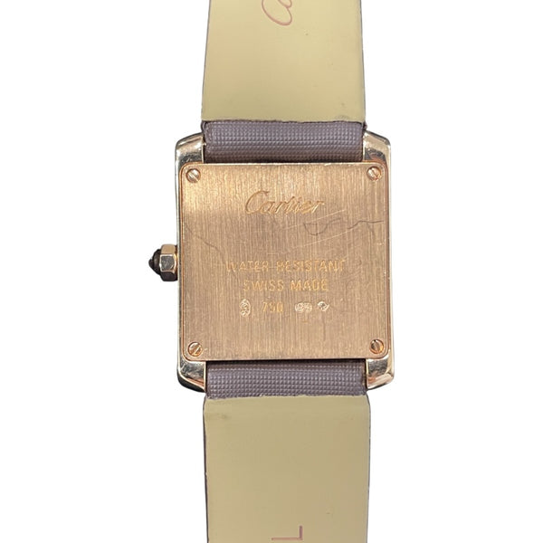 カルティエ Cartier タンク フランセーズ SM WE104531 ホワイト K18PG レディース 腕時計