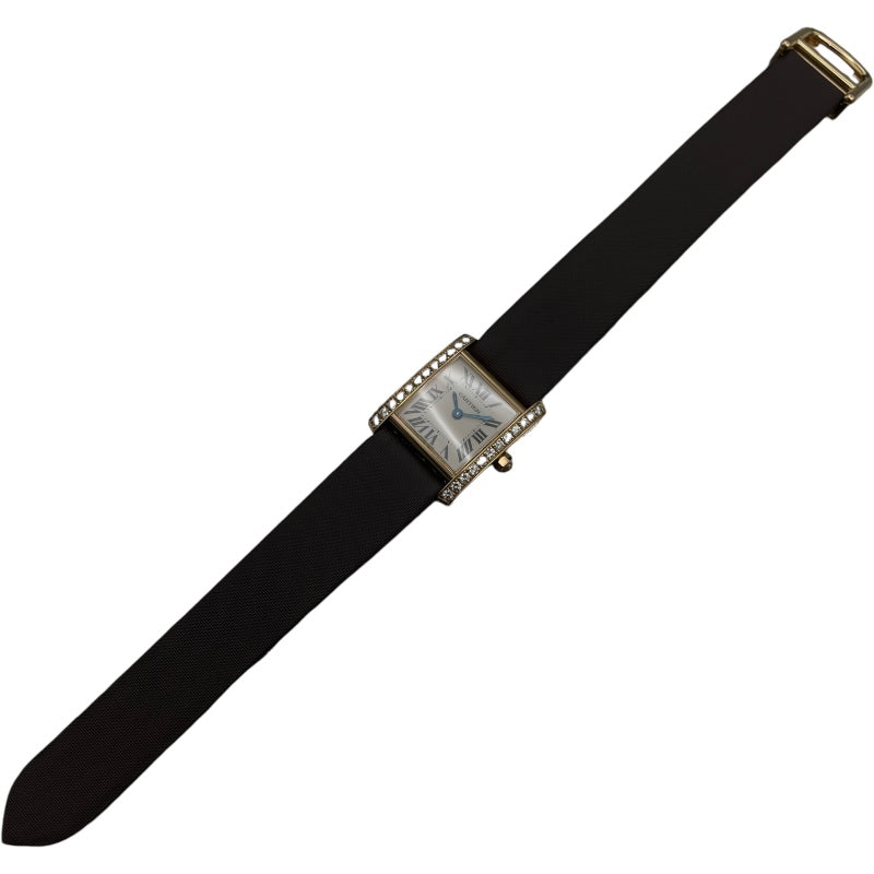 カルティエ Cartier タンク フランセーズ SM WE104531 ホワイト K18PG レディース 腕時計
