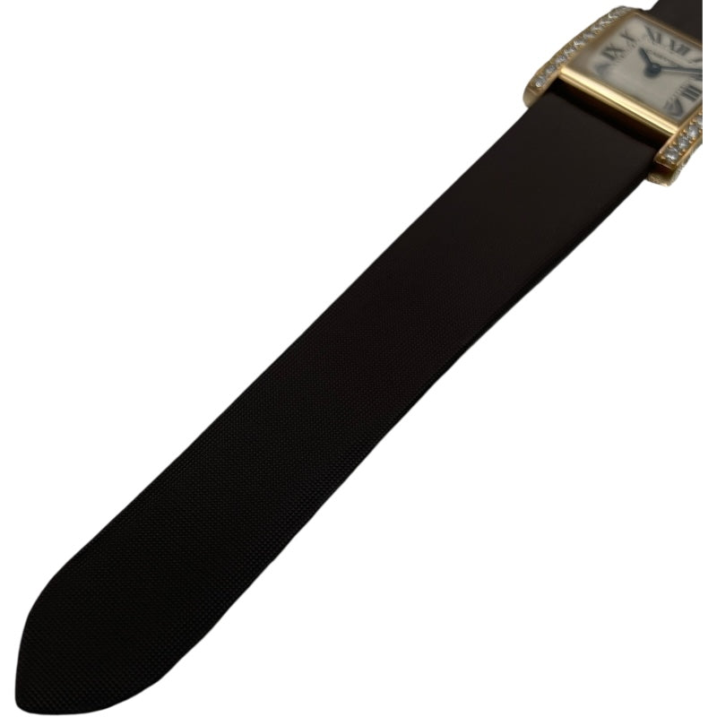 カルティエ Cartier タンク フランセーズ SM WE104531 ホワイト K18PG レディース 腕時計