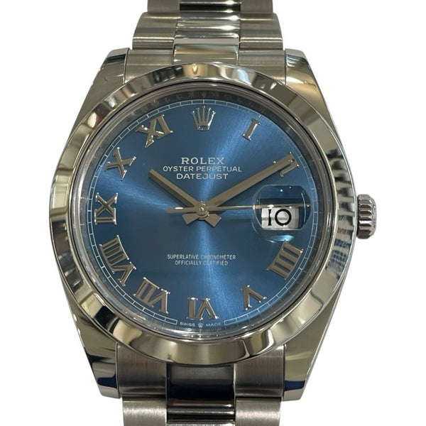 ロレックス ROLEX デイトジャスト41 126300 アズーロブルー ステンレス メンズ 腕時計