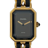 シャネル CHANEL プルミエールM H0001 ブラック GP レディース 腕時計