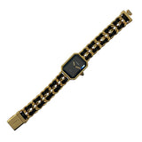 シャネル CHANEL プルミエールM H0001 ブラック GP レディース 腕時計
