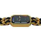シャネル CHANEL プルミエールM H0001 ブラック GP レディース 腕時計