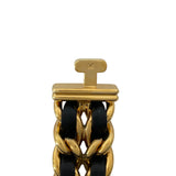 シャネル CHANEL プルミエールM H0001 ブラック GP レディース 腕時計