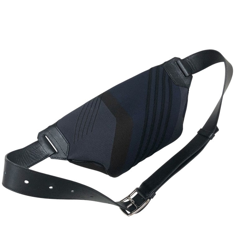 エルメス HERMES シティスライドPM Z刻印 ブラック/ネイビー/SV金具