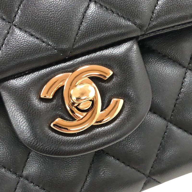 シャネル CHANEL マトラッセ25 A01112 ブラック ピンクゴールド金具 ラムスキン レディース ショルダーバッグ
