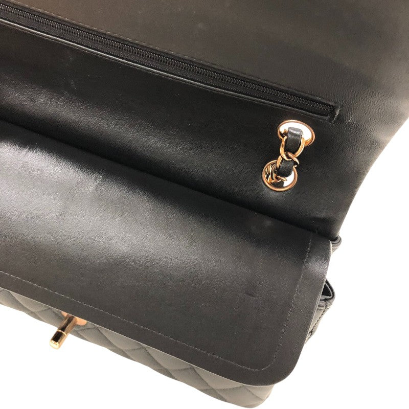 シャネル CHANEL マトラッセ25 A01112 ブラック ピンクゴールド金具 ラムスキン レディース ショルダーバッグ