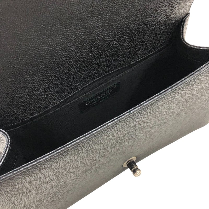 シャネル CHANEL ボーイシャネル25 A67086 ブラック キャビアスキン レディース ショルダーバッグ