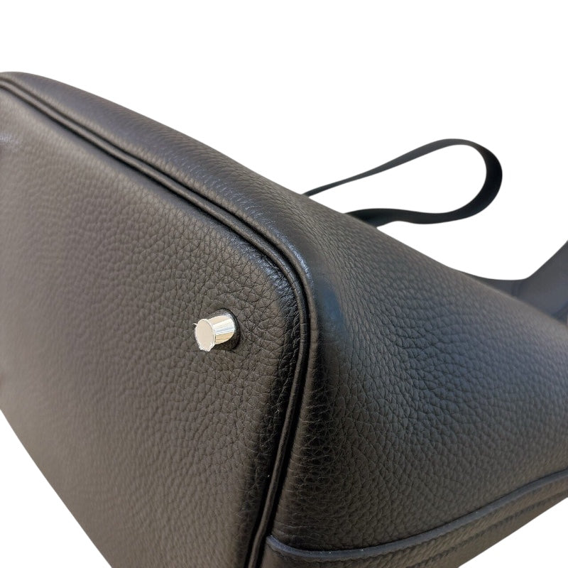 エルメス HERMES ピコタンロックMM W刻 ブラック　シルバー金具 トリヨンクレマンス レディース ハンドバッグ