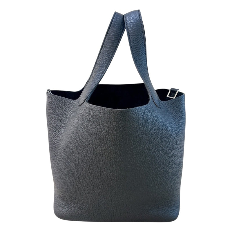 エルメス HERMES ピコタンロックMM W刻 ブラック　シルバー金具 トリヨンクレマンス レディース ハンドバッグ