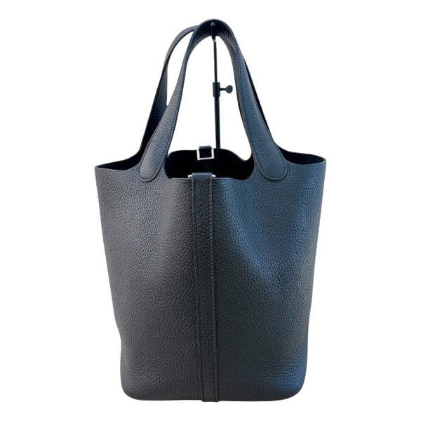 エルメス HERMES ピコタンロックMM W刻 ブラック　シルバー金具 トリヨンクレマンス レディース ハンドバッグ