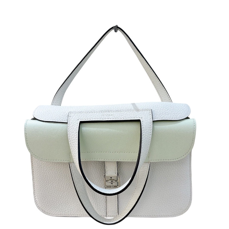 エルメス HERMES アルザン25ヴェルソ B刻（2023年製造） ニューホワイト・ヴェールフィズ　シルバー金具 トリヨン レディース ショルダーバッグ