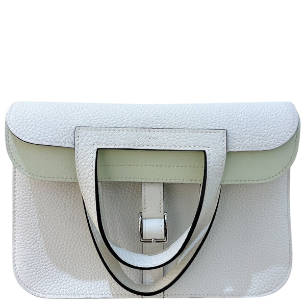 エルメス HERMES アルザン25ヴェルソ B刻（2023年製造） ニューホワイト・ヴェールフィズ　シルバー金具 トリヨン レディース ショルダーバッグ