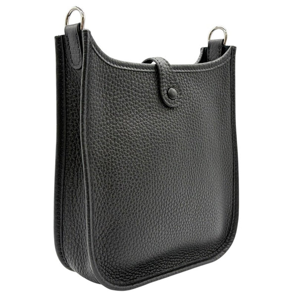 エルメス HERMES エヴリンTPM W刻印 ブラック シルバー金具 トリヨン レディース ショルダーバッグ