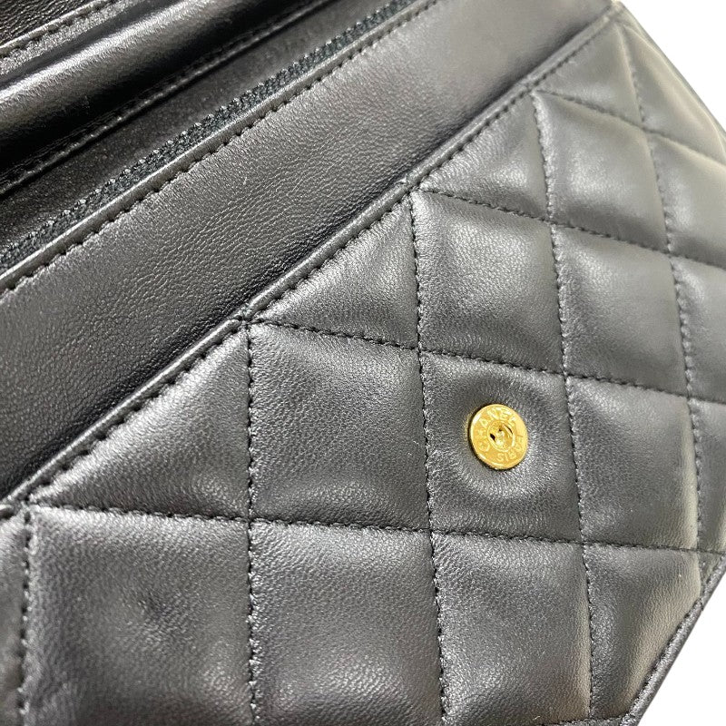 シャネル CHANEL マトラッセチェーン ウォレット A33814 23番台 ブラック ゴールド金具 ラムスキン レディース ショルダーバッグ