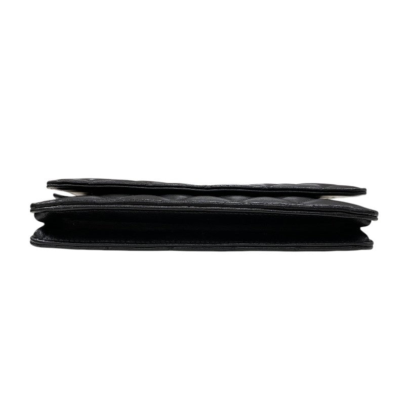 シャネル CHANEL マトラッセチェーン ウォレット A33814 23番台 ブラック ゴールド金具 ラムスキン レディース ショルダーバッグ