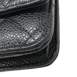 シャネル CHANEL マトラッセチェーン ウォレット A33814 19番台 ブラック ゴールド金具 キャビアスキン レディース ショルダーバッグ