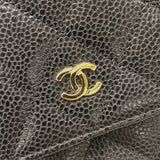 シャネル CHANEL マトラッセチェーン ウォレット A33814 19番台 ブラック ゴールド金具 キャビアスキン レディース ショルダーバッグ