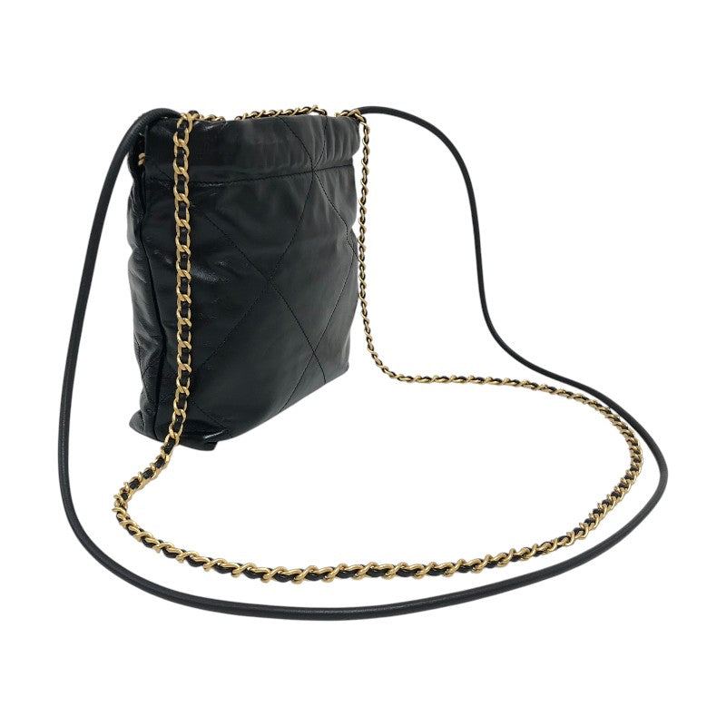 シャネル CHANEL CHANEL22 ミニバッグ AS3980 ブラック ゴールド金具 シャイニーカーフ レディース ショルダーバッグ