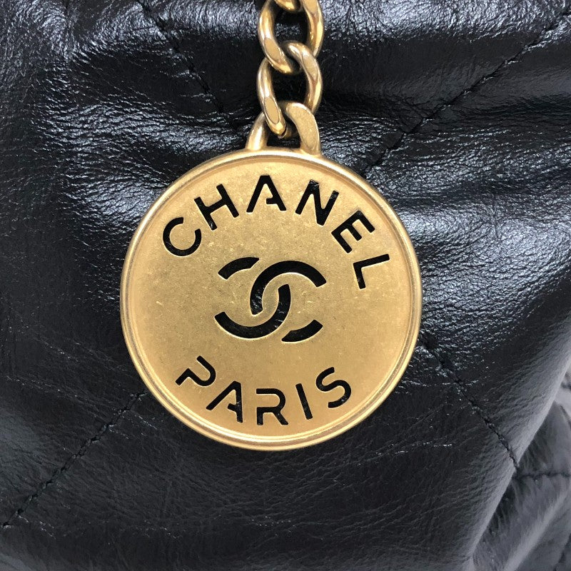 シャネル CHANEL CHANEL22 ミニバッグ AS3980 ブラック ゴールド金具 シャイニーカーフ レディース ショルダーバッグ