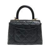 シャネル CHANEL ココハンドル マイクロ AP4245 ブラック ゴールド金具 キャビアスキン レディース ショルダーバッグ