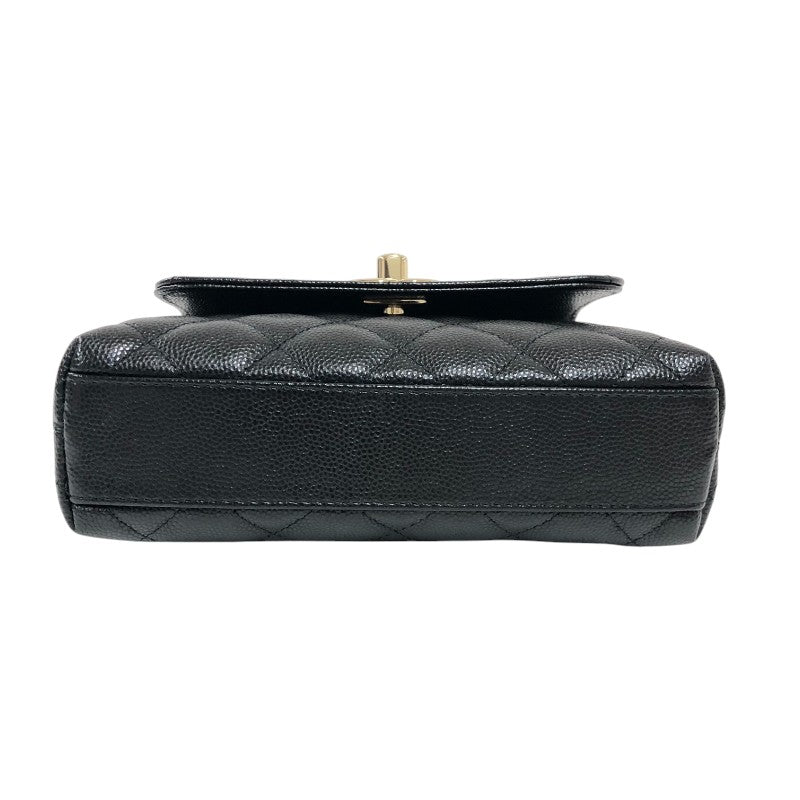 シャネル CHANEL ココハンドル マイクロ AP4245 ブラック ゴールド金具 キャビアスキン レディース ショルダーバッグ