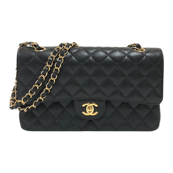 シャネル CHANEL マトラッセ25 A01112 ブラック ゴールド金具 キャビアスキン レディース ショルダーバッグ