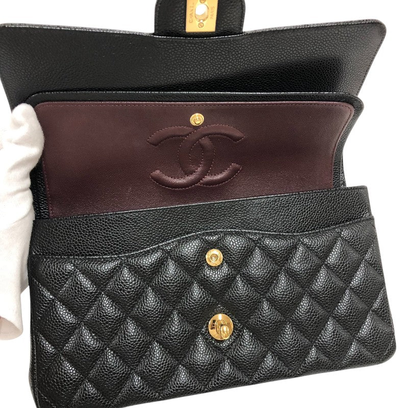 シャネル CHANEL マトラッセ25 A01112 ブラック ゴールド金具 キャビアスキン レディース ショルダーバッグ