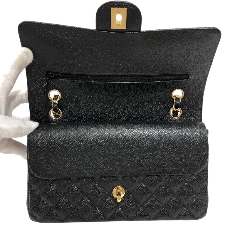 シャネル CHANEL マトラッセ25 A01112 ブラック ゴールド金具 キャビアスキン レディース ショルダーバッグ