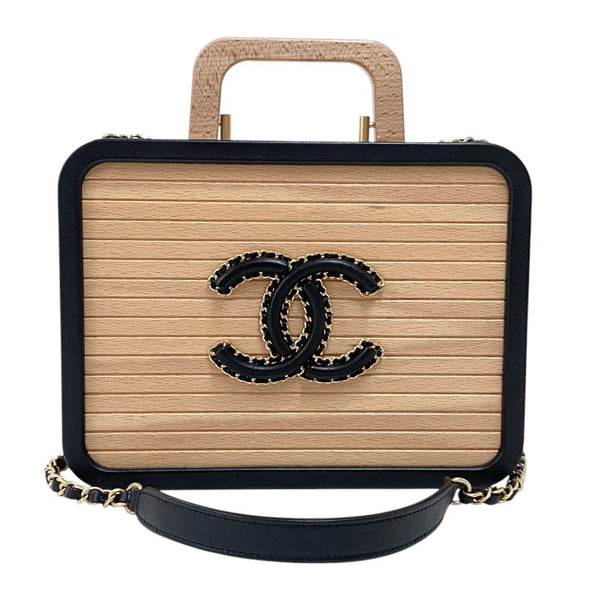 シャネル CHANEL ビーチウッド ラージバニティバッグ AS2927 ベージュ ゴールド金具 ウッド ラム レディース ショルダーバッグ