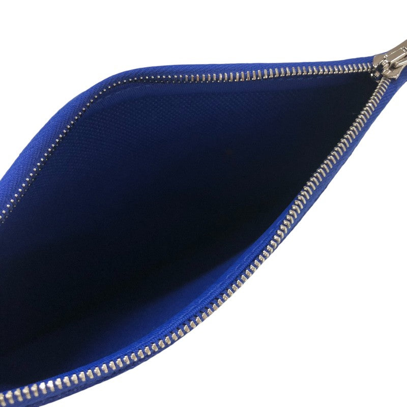 エルメス HERMES エールバッグジップPM D刻 ブルー/ネイビー シルバー金具 トワル・ハンター レディース ハンドバッグ