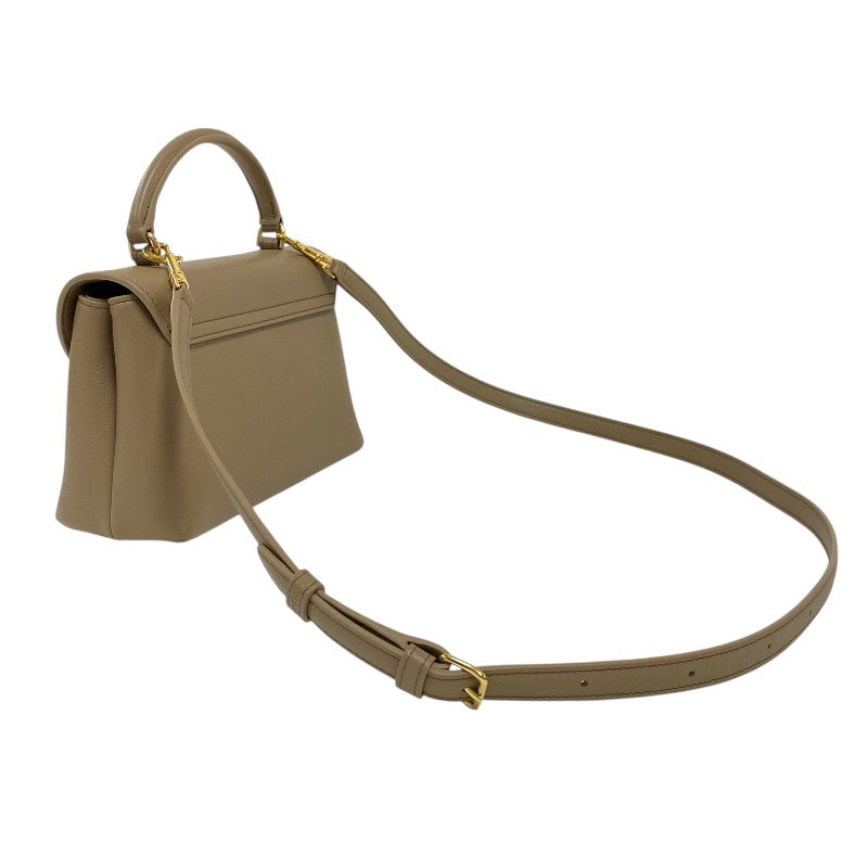 セリーヌ CELINE ティーン二ノバッグ 118113 スモークブラウン ゴールド金具 サプルグレインドカーフ レディース ハンドバッグ ショルダーバッグ