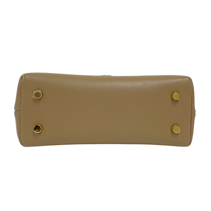 セリーヌ CELINE ティーン二ノバッグ 118113 スモークブラウン ゴールド金具 サプルグレインドカーフ レディース ハンドバッグ ショルダーバッグ
