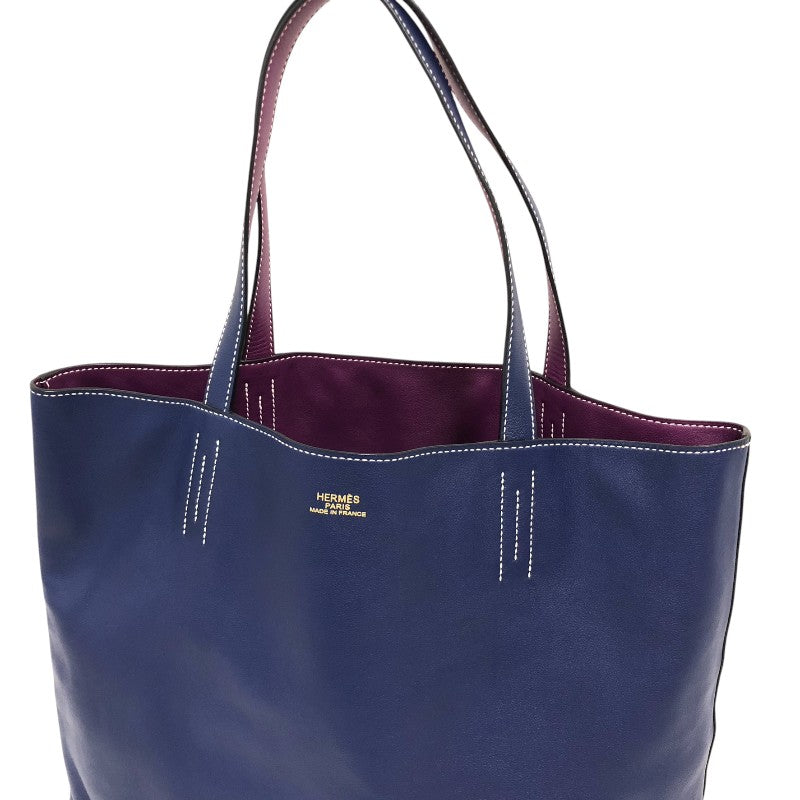 エルメス HERMES ドゥブルセンス36 □R刻 ブルーエレクトリック/アネモネ スイフト レディース トートバッグ