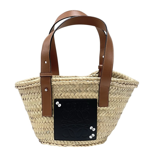 ロエベ LOEWE バスケットバッグ スモール ジブリコラボ A223S93X09 ナチュラル×タン ヤシの葉 レディース トートバッグ