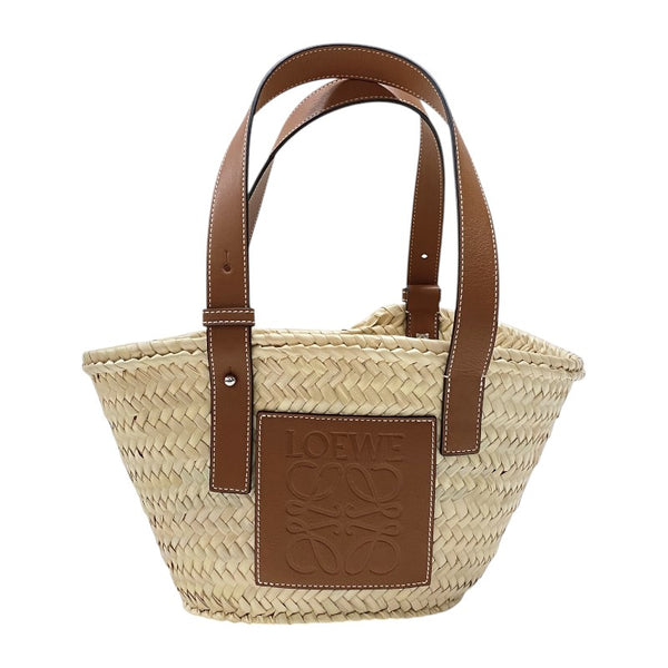 ロエベ LOEWE バスケットバッグ スモール 327.02.S93 ナチュラル×タン ヤシの葉 レディース トートバッグ